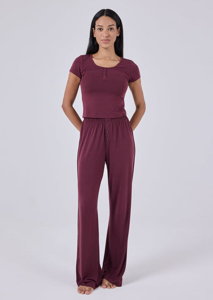 Women's Tee Dark Burgundy