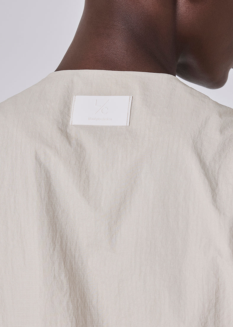 Women's Sleeveless Bomber Jacket Stone