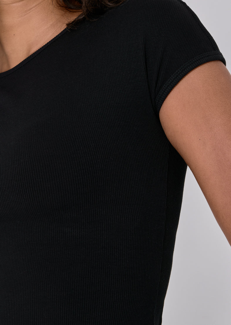 Women's Cap Sleeve Top Black