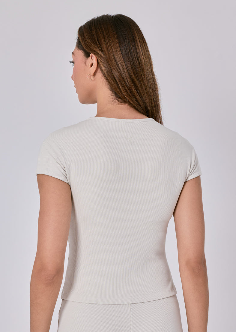 Women's Cap Sleeve Top Bone