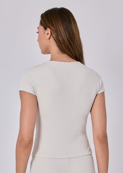 Women's Cap Sleeve Top Bone