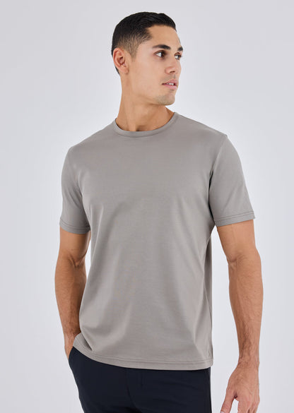 Men's Mercerised Tee Pebble Grey