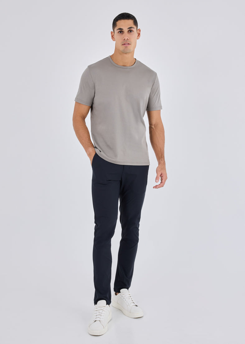 Men's Mercerised Tee Pebble Grey
