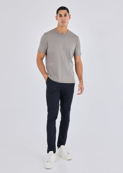 Men's Mercerised Tee Pebble Grey
