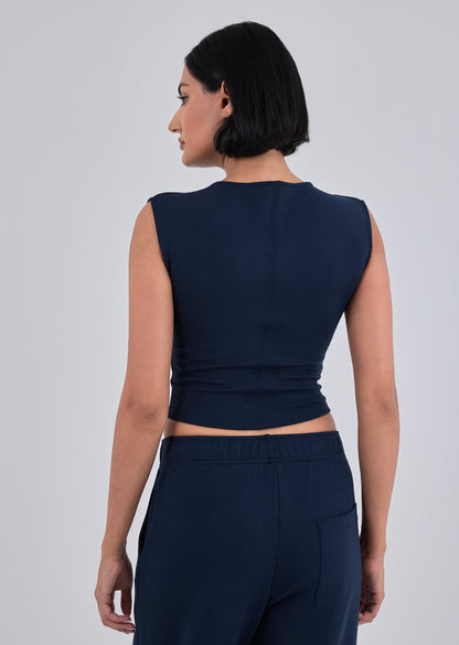 Women's Cap Sleeve Top Dark Navy