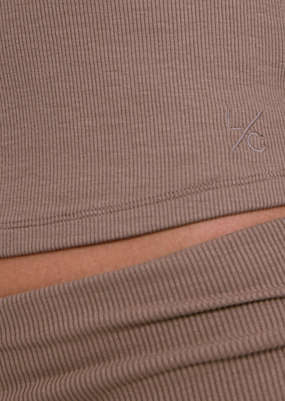 Women's V-Neck Cardigan Walnut