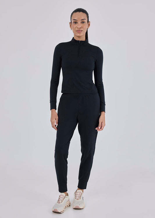 Women's Half Zip Black