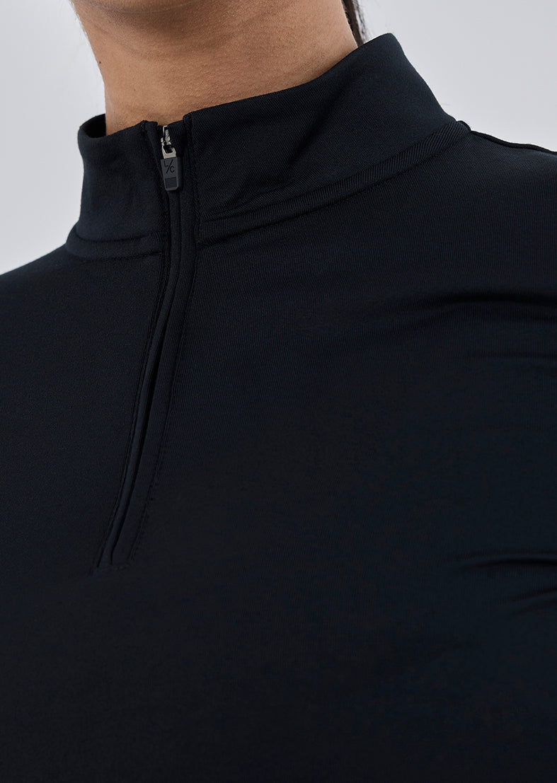 Women's Half Zip Black
