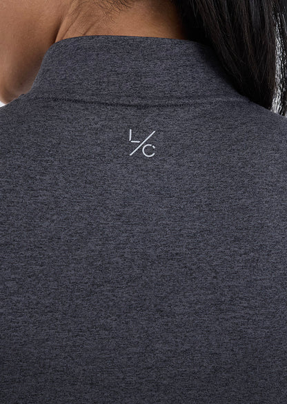 Women's Half Zip Charcoal Marl