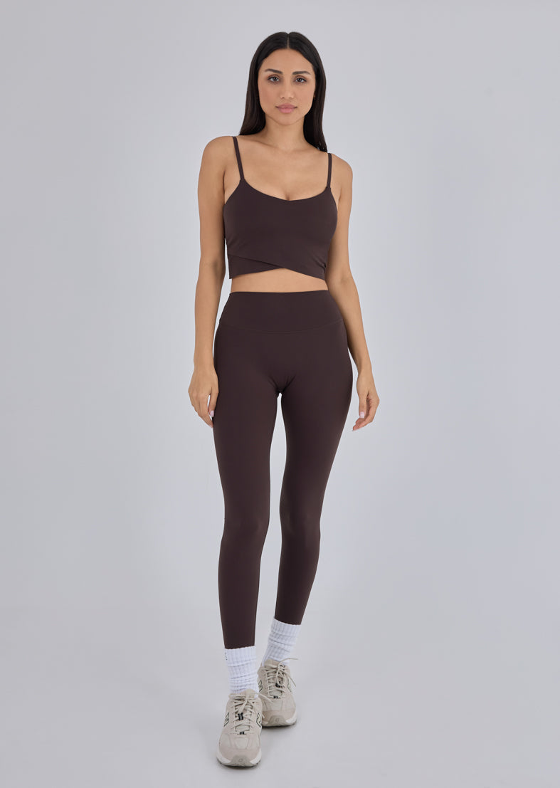 Women's Wrap Cami Top Dark Cocoa