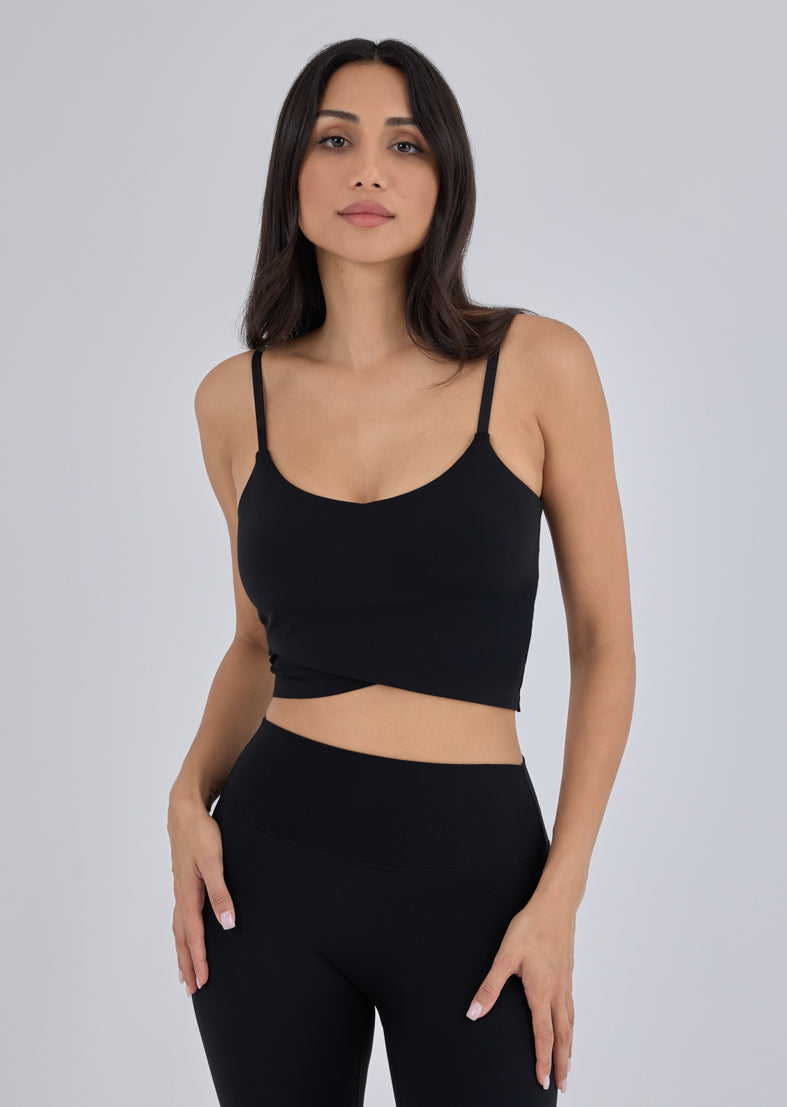 Women's Wrap Cami Top Black