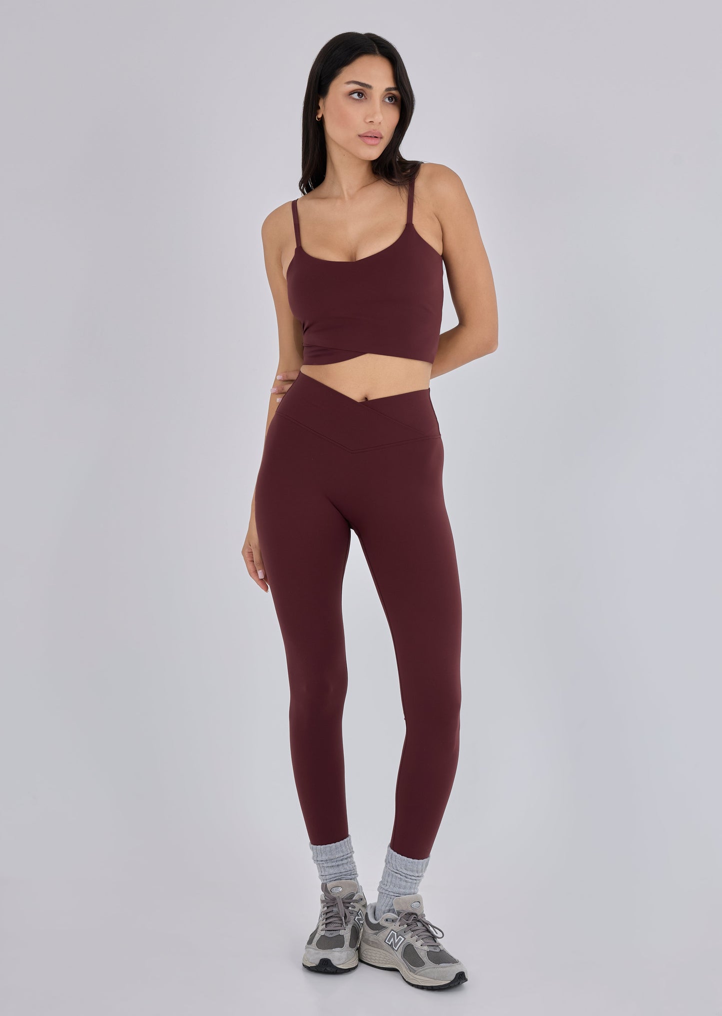 Women's Wrap Cami Top Dark Burgundy