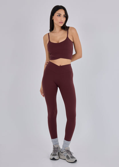 Women's Wrap Cami Top Dark Burgundy