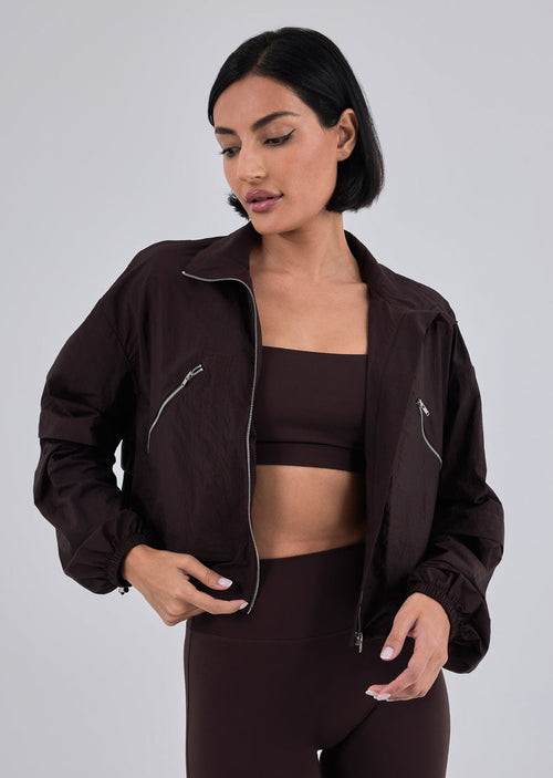 Women's Zip Through Jacket Dark Cocoa