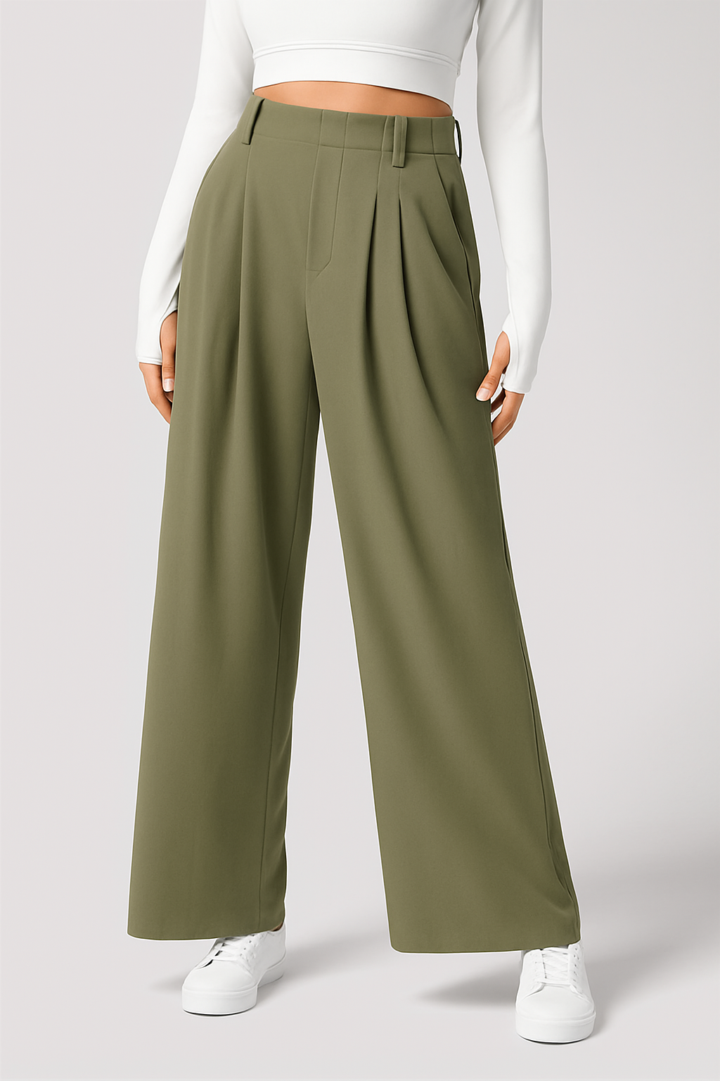 Homeclo® |  2 Pieces wide-Leg Trousers With Pockets